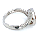 Anillo de cuarzo citrino en plata 925.