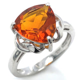 Anillo con cuarzo citrino en plata 925