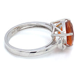 Anillo de cuarzo citrino en plata 925.