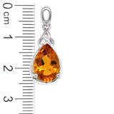 Dije de cuarzo citrino en plata 925.