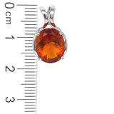 Dije de cuarzo citrino en plata 925.