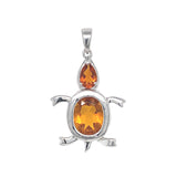 Dije de cuarzo citrino en plata 925.