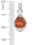 Dije de cuarzo citrino en plata 925.