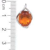 Dije de cuarzo citrino en plata 925.