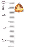 Aretes de cuarzo citrino en plata 925.