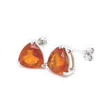 Aretes de cuarzo citrino en plata 925.