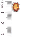 Aretes de cuarzo citrino en plata 925.