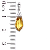 Aretes de cuarzo citrino con circones en plata 925.