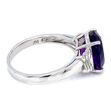 Anillo de amatista en plata 925.