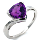 Anillo de amatista en plata 925.