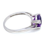 Anillo de amatista en plata 925.