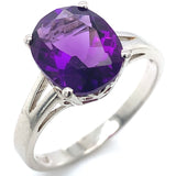 Anillo de amatista en plata 925.