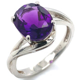 Anillo de amatista en plata 925.