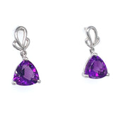 Aretes de amatista en plata 925.