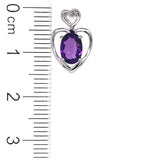 Aretes de amatista en plata 925.