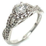 (MIA) Set de anillos con diamantes en oro blanco 18kt. D-0.75Cts.