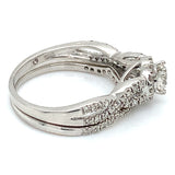 (MIA) Set de anillos con diamantes en oro blanco 18kt. D-0.75Cts.
