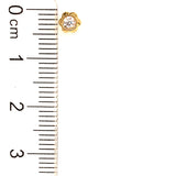 Aretes para bebés con circones en oro amarillo 10kt.