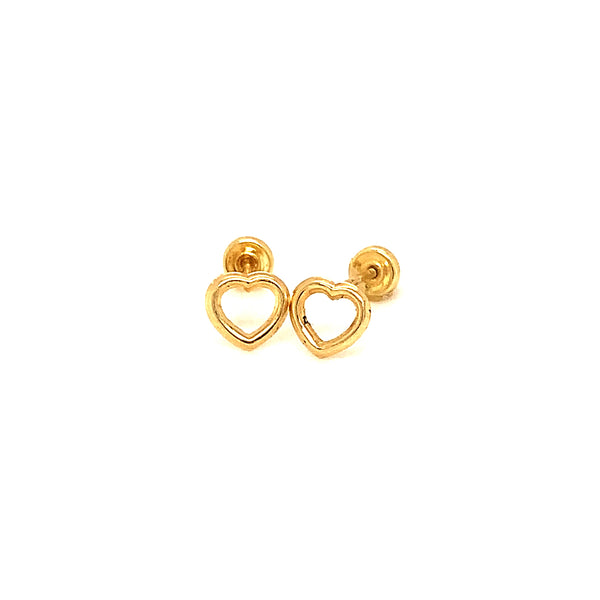 Pendientes De Botón En Oro Amarillo 9k Con Diamante - Elli PREMIUM - Diseño Clásico Y Elegante Para Mujer