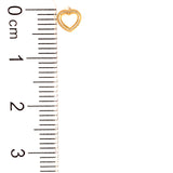 Aretes (corazón) para bebés en oro amarillo 10kt.