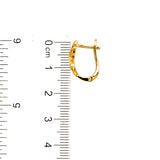 Aretes (infinito) con circones en oro amarillo 10kt.