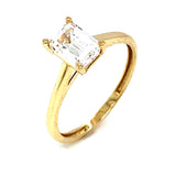 Anillo con circón en oro amarillo 10kt.