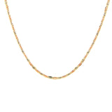 Cadena Valentina en oro 3 tonos 10kt. 45cm