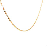 Cadena Valentina en oro 3 tonos 10kt. 45cm