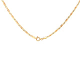 Cadena Valentina en oro 3 tonos 10kt. 50cm
