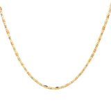 Cadena Valentina en oro 3 tonos 10kt. 50cm