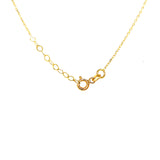 Collar con circones en oro amarillo 10kt. 40cm