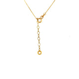 Collar (corazón) con circones en oro amarillo 10kt. 40/43cm