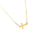 Collar (cruz) en oro amarillo 10kt. 42/45cm