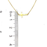 Collar (cruz) en oro amarillo 10kt. 42/45cm