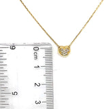 Collar (corazón) con circones en oro amarillo 10kt. 42/45cm