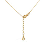 Collar (corazón) con circones en oro amarillo 10kt. 42/45cm