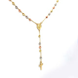 Rosario en oro tres tonos 10kt. 45cm