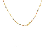 Rosario en oro tres tonos 10kt. 45cm