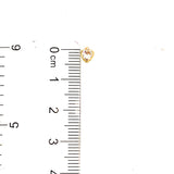 Aretes (corazón) para bebés en oro amarillo 10kt.