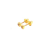 Aretes (corazón) para bebés en oro amarillo 10kt.