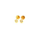 Aretes (flor) para bebés en oro amarillo 10kt.