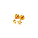 Aretes (estrellas) para bebés en oro amarillo 10kt.
