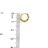 Huggies con circones en oro amarillo 10kt.