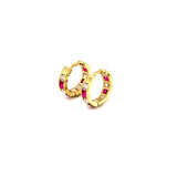 Huggies con circones en oro amarillo 10kt.