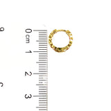 Huggies con circones en oro amarillo 10kt.