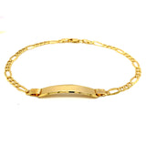 Pulsera Cartier (placa grabable) en oro amarillo 10kt. 19cm