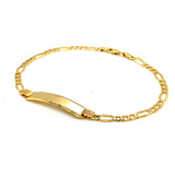 Pulsera Cartier (placa grabable) en oro amarillo 10kt. 19cm