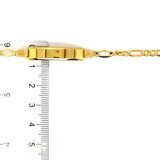 Pulsera Cartier (placa grabable) en oro amarillo 10kt. 19cm