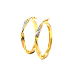 Argollas en oro tres tonos 10kt.