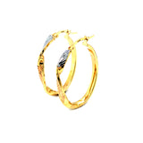 Argollas en oro tres tonos 10kt.